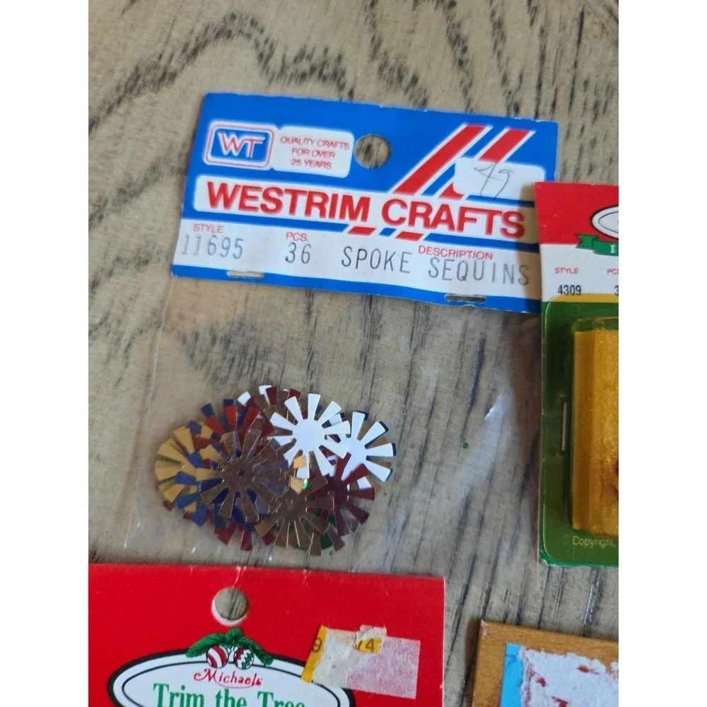 Vintage Westrim Crafts GLASS ORNAMENTS Micro Christmas NOS 80s Lot Of 8 New